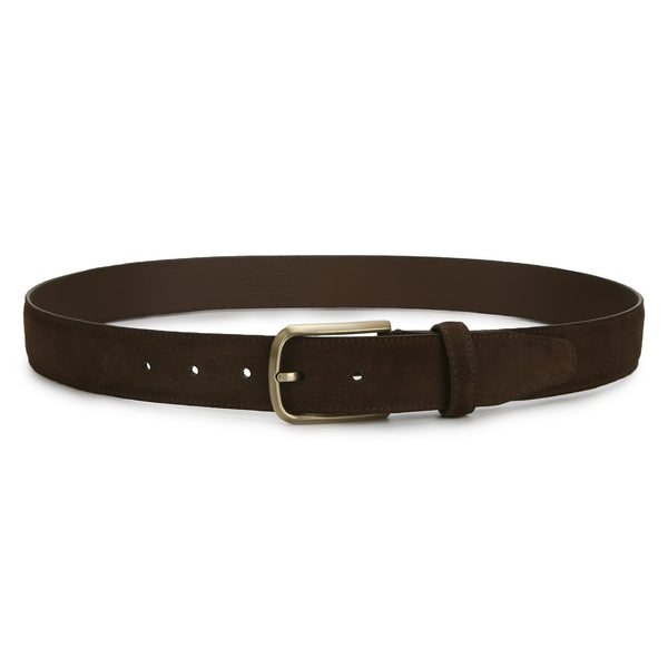 Spiff: Coffee Brown Suede Belt