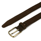 Spiff: Coffee Brown Suede Belt