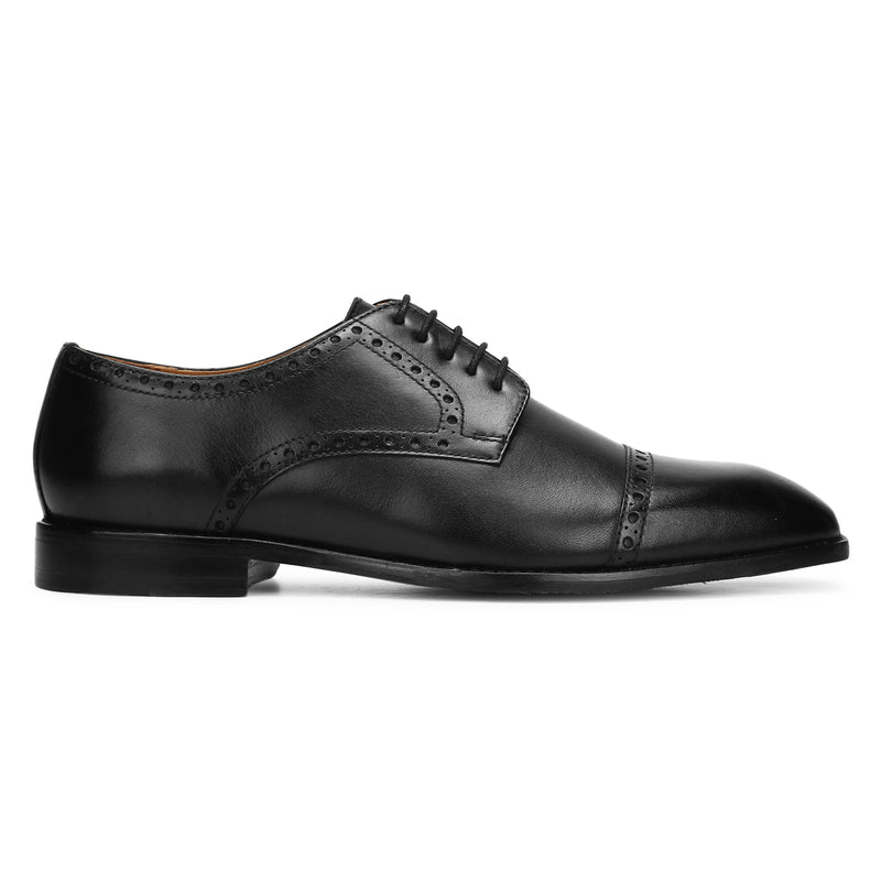 Brent: Black Cap-Toe Derby