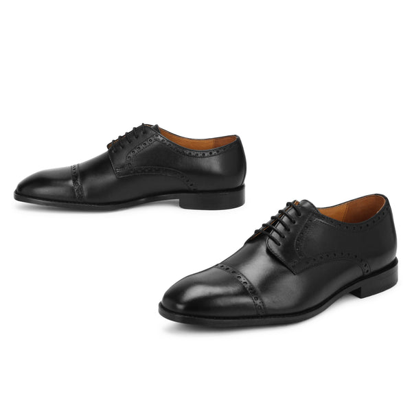 Brent: Black Cap-Toe Derby