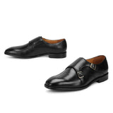 Harper: Black Double Monk Strap