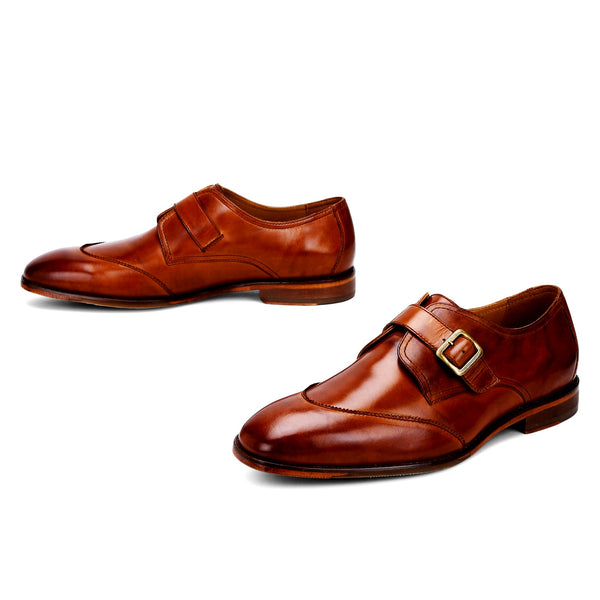 Harry: Tan Single Monk Strap