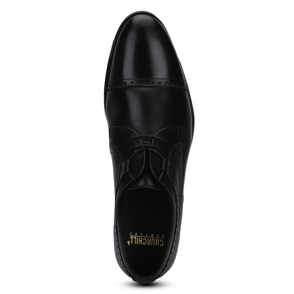 Muller: Black Cap-toe Derby