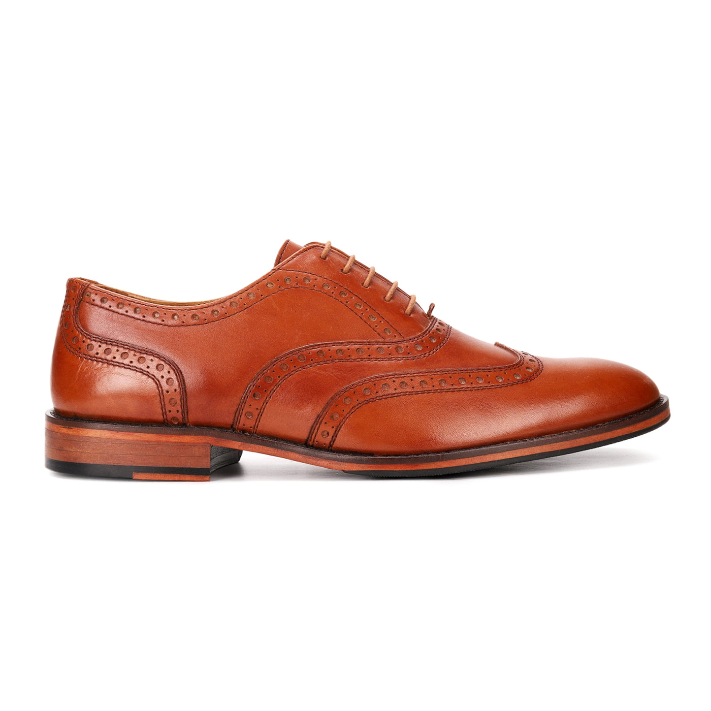 Men Leather Shoes Online | Brogue Wingtip formal shoes  display picture 1