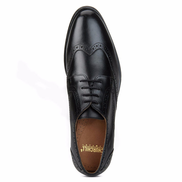 Cedar: Black Derby Wingtip