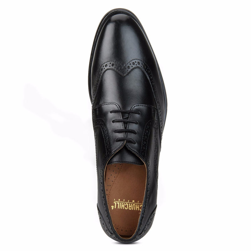 Cedar: Black Derby Wingtip