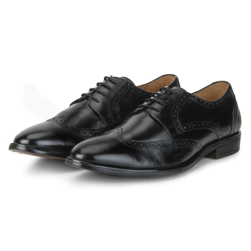 Cedar: Black Derby Wingtip