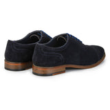 Scott: Navy Blue Suede Toe-Cap