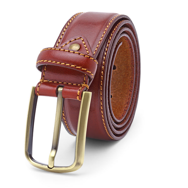 Ed: Dark Tan Casual Belt