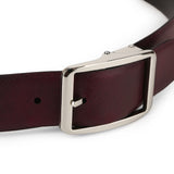 Jake: Burgundy & Black Reversible Belt