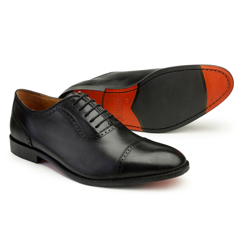 Travis: Black Cap Toe Oxford