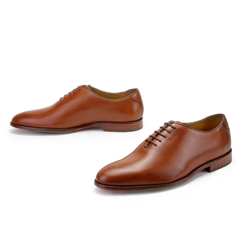 Barney: Tan Wholecut Oxford