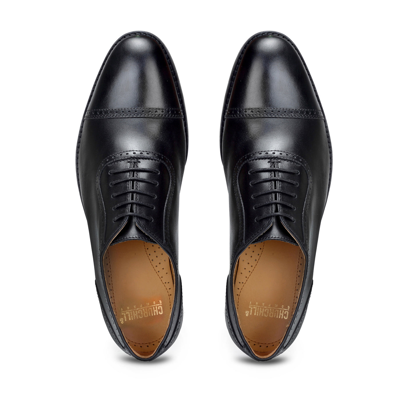 Travis: Black Cap Toe Oxford - Main Image