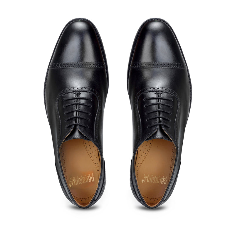 Travis: Black Cap Toe Oxford