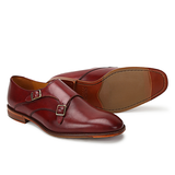 burgundy monk strap shoes